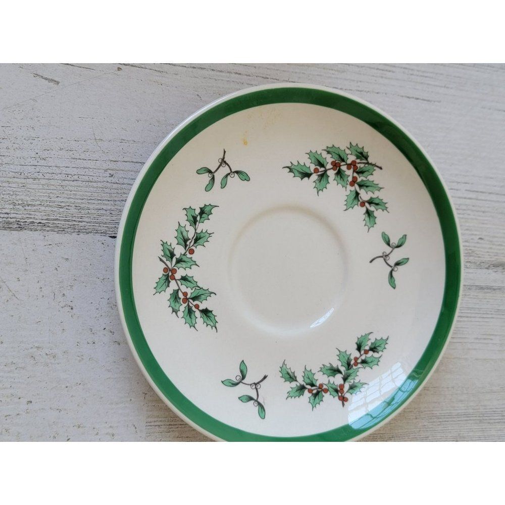 Spode teacup saucer Christmas tree s3324 England Xmas home decor‎